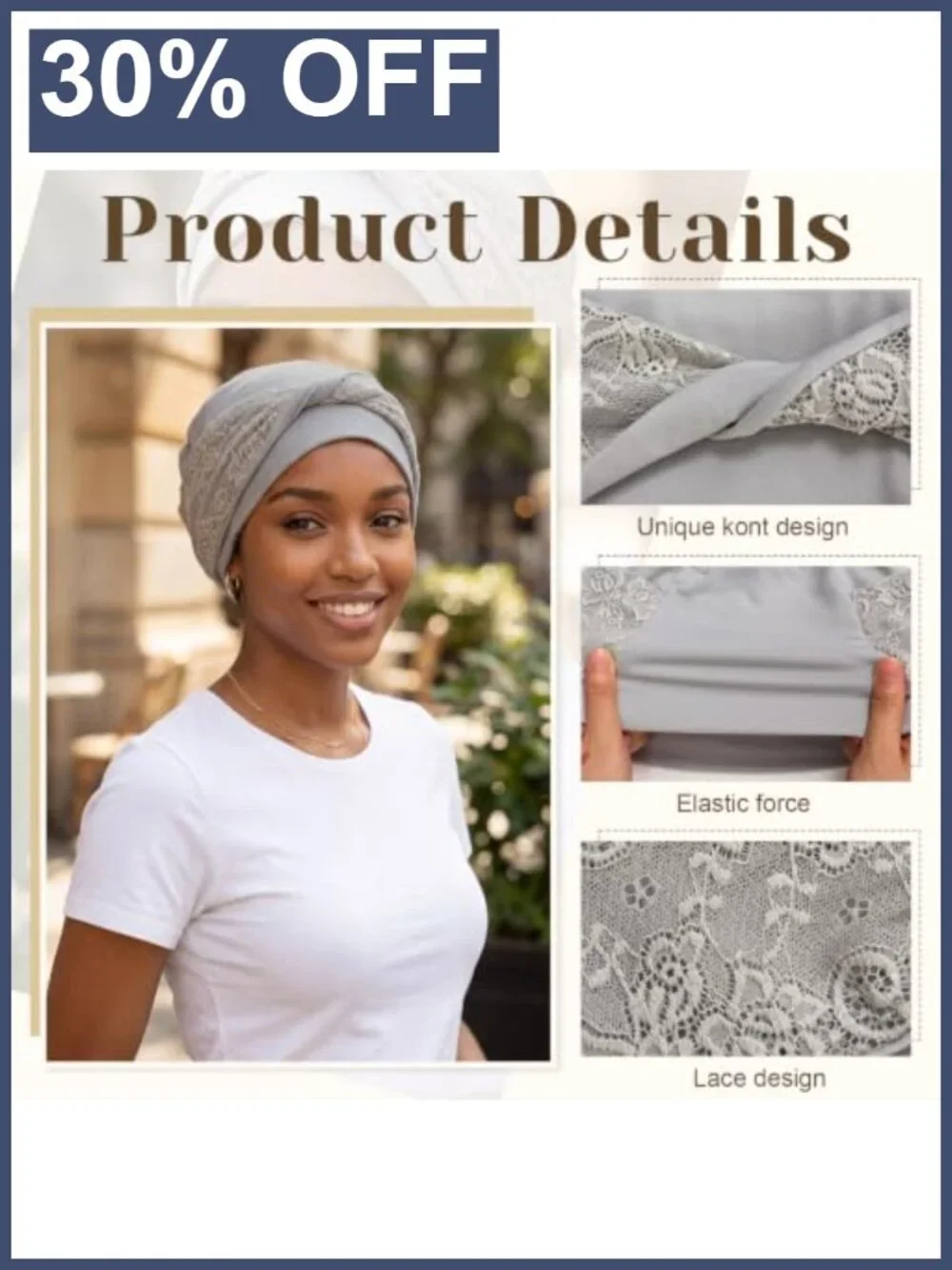 Milk Silk Knot Turban Headwrap for Chemo Hair Loss, Stretchy Beanie